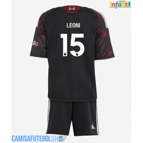 Camisa de time de futebol Liverpool Giovanni Leoni #15 Replicas 3º Equipamento Infantil 2026-27 Manga Curta (+ Calças curtas)